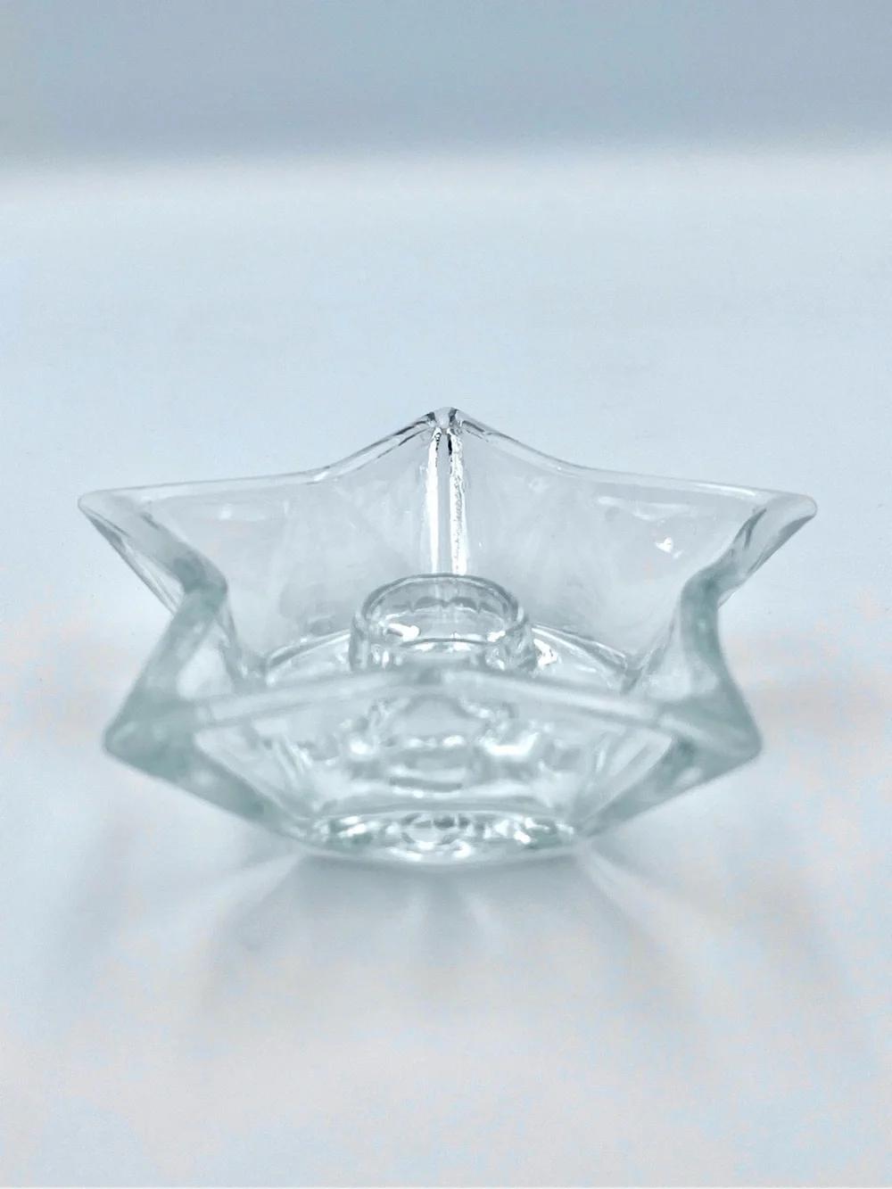 Vintage Mid-Century Crystal Candle Holder Lot - Starburst & Bubble Base